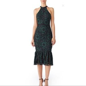 Alexia Admor Halter Lace Knit Midi Dress - Size L